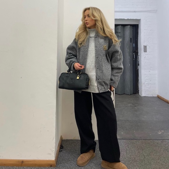 Zara grey wool bomber jacket - Picture 4 of 4